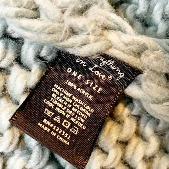 Do Everything In Love Womens Blue Chunky Knit Cardigan Sweater One Size - Picture 4 of 6